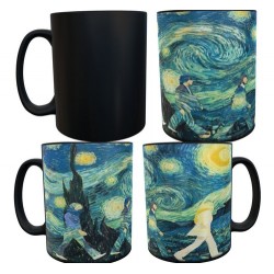 Taza Mágica The Beatles Noche Estrellada Van Gogh Cuadro