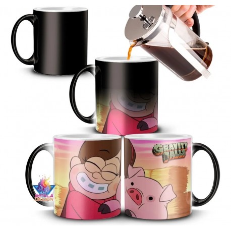 Taza Mágica Gravity Falls Mabel Pato Chancho Modelo 03