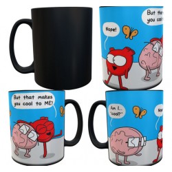 Taza Mágica Brain And Heart An Awkward Yeti Collection