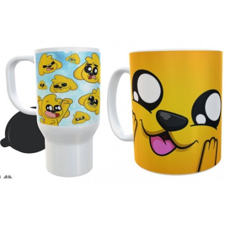 Combo Jarro Térmico Y Taza Set Mikecrack Compadretes Caras