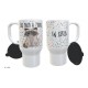 Combo Taza Y Jarro Térmico Plástico Gato Los Odio A Todos