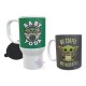 Combo Taza Cerámica Y Jarro Térmico Plástico Baby Yoda Set Mod 02