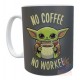 Combo Taza Cerámica Y Jarro Térmico Plástico Baby Yoda Set Mod 02