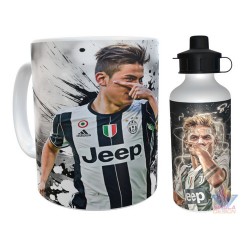 Taza Y Botella Alum Paulo Dybala Futbol Juventus Mod02 Combo