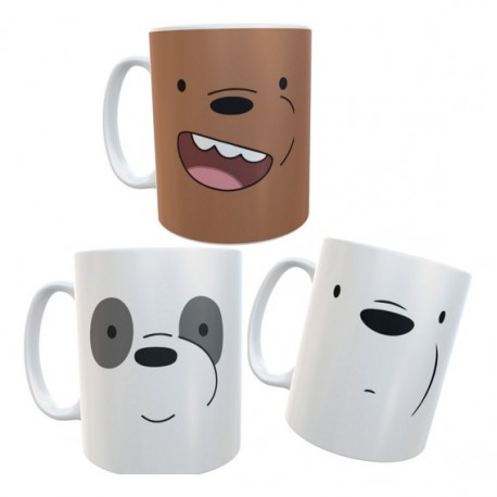 Combo 3 Tazas de Cerámica Osos Escandalosos Caras Combo Set Calidad