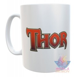 Taza Plástica Thor Martillo Rayo Marvel Comic Irrompible