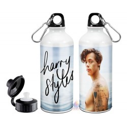 Botella Harry Styles Doble Tapa Deportiva Aluminio Mod 01