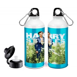 Botella Harry Styles Doble Tapa Deportiva Aluminio Mod 04
