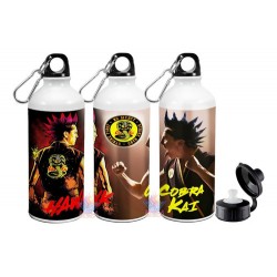 Botella Deportiva Cobra Kai Serie Karate Hawk Halcón 2 Tapas