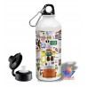 Botella Deportiva Friends Serie Tv Doble Tapa Aluminio