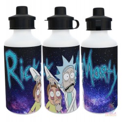 Botella Deportiva Rick Y Morty Ojos Universo 2 Tapas Alumin