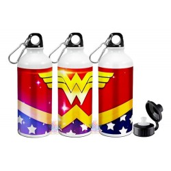Botella Wonder Woman Mujer Maravilla Deportiva Aluminio