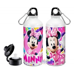 Botella Minnie Mouse Infantil Deportiva Aluminio 2 Tapas