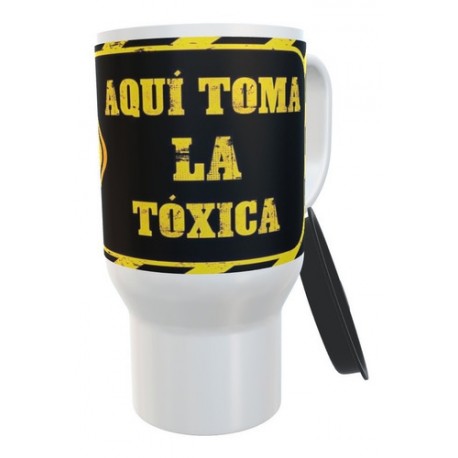 Jarro Térmico Aquí Toma La Toxica Humor Desayuno