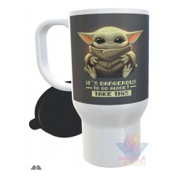 Jarro Térmico Plástico Baby Yoda Star Wars Mandalorian Mod 06