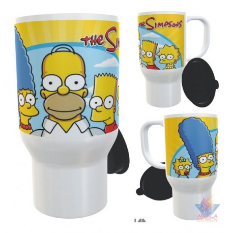 Jarro Térmico Los Simpson Bart Lisa Marge Homero Maggie Pla