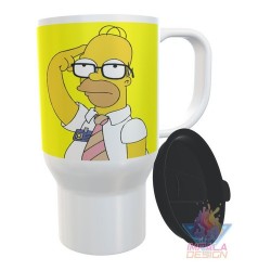 Jarro Térmico Simpson Homero Intelectual Frase Plástico