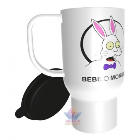 Simpsons Taza Jarro Térmico Barney Conejo Bebe O Moriré