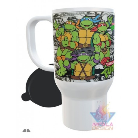 Jarro Térmico Tortugas Ninja Mutantes Mod01 Plástico