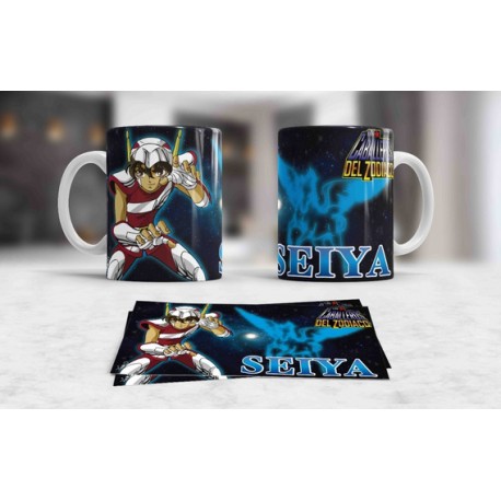 Taza Caballeros Del Zodiaco Saint Seiya Comic Cerámica