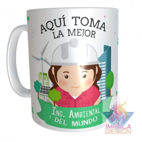 Taza Ingeniera Ambiental Cerámica Profesiones Abogada Regalo