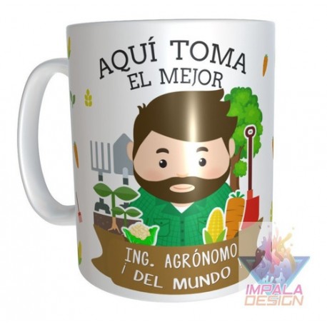 Taza Ingeniero Agrónomo Cerámica Profesiones Maestra Doctor