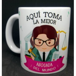 Taza Cerámica Mejor Abogada Profesiones