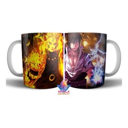 Taza Cerámica Anime Naruto Shippuden Vs Sasuke Final Battle