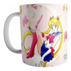 Taza Sailor Moon Manga Usagi Minako Senshi Ceram Anime Mod05
