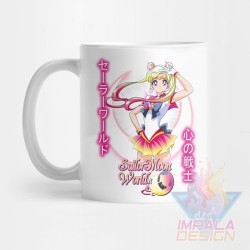 Taza Sailor Moon Manga Usagi Minako Senshi Ceram Anime Mod06