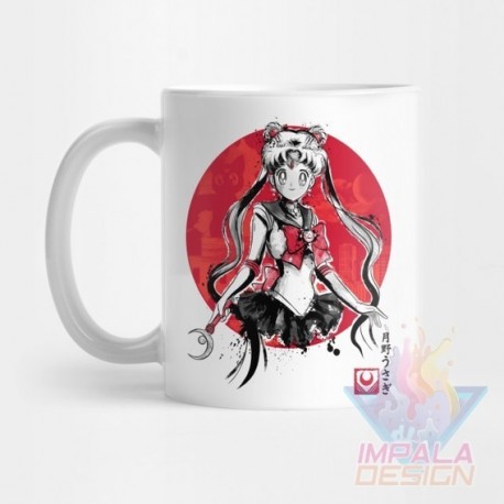 Taza Sailor Moon Manga Usagi Minako Senshi Ceram Anime Mod08