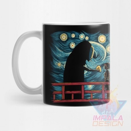 Taza El Viaje De Chihiro Anime Haku Kaonashi Cerámica Mod3