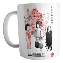 Taza El Viaje De Chihiro Anime Haku Kaonashi Cerámica Mod5