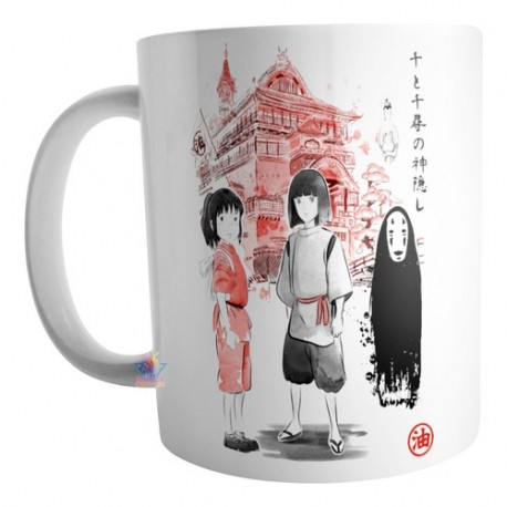 Taza El Viaje De Chihiro Anime Haku Kaonashi Cerámica Mod5