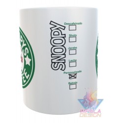 Taza Snoopy Starbucks Snoopy Coffee Café Logo Cerámica