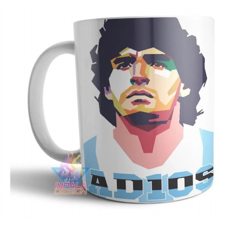 Taza Cerámica Maradona Diego Armando Adiós Ad10s Al Mejor