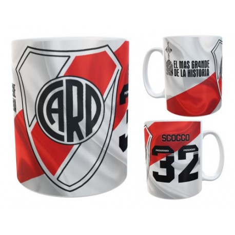 Nacho Scocco Camiseta River Plate 32 Taza Cerámica