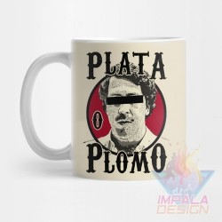 Taza Pablo Escobar Patrón Mal Narcos Plata Plomo Cerámica M1