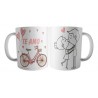 Taza Desayuno Café San Valentín Enamorados Te Amo Bicicleta