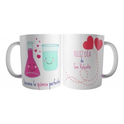 Taza Día San Valentín Enamorados Química Perfecta