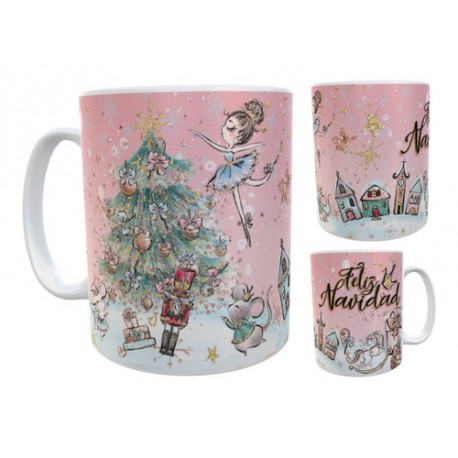 Taza Cerámica Feliz Navidad Árbol Regalo Ideal Premium