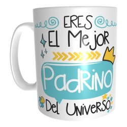 Taza Cerámica Importada Padrino Regalo El Mejor Del Universo