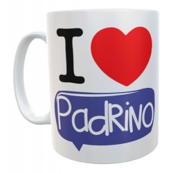 Taza Cerámica Importada Padrino Regalo De Ahijado I Love