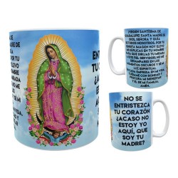 Taza Cerámica Virgen Guadalupe Oración Madre Dios Religión