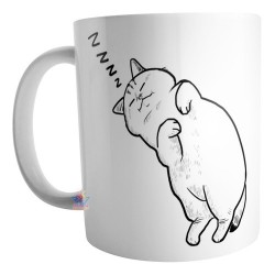 Taza Gato Cat Gatito Gatitos Durmiendo Cerámica