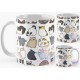 Taza Gatos Gato Gatitos Cerámica Cats Michi Felinos