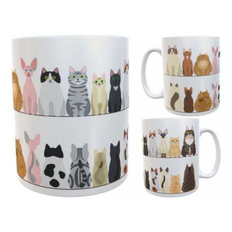 Taza Gatos Gato Gatitos Cerámica Cats Mod 01