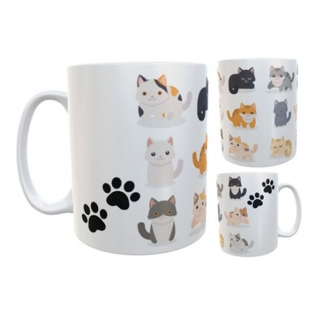 Taza Gatos Gato Gatitos Cerámica Cats Mod 02