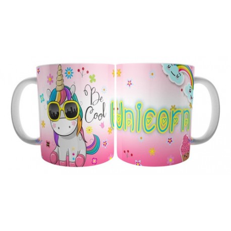 Taza Cerámica Unicornio Arco Iris Regalo Mod03 Premium