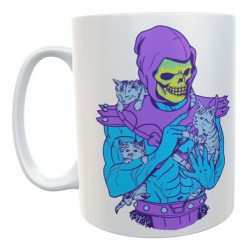 Taza Skeletor Gatos Me Va Para El Orto Cerámica He-man Frase